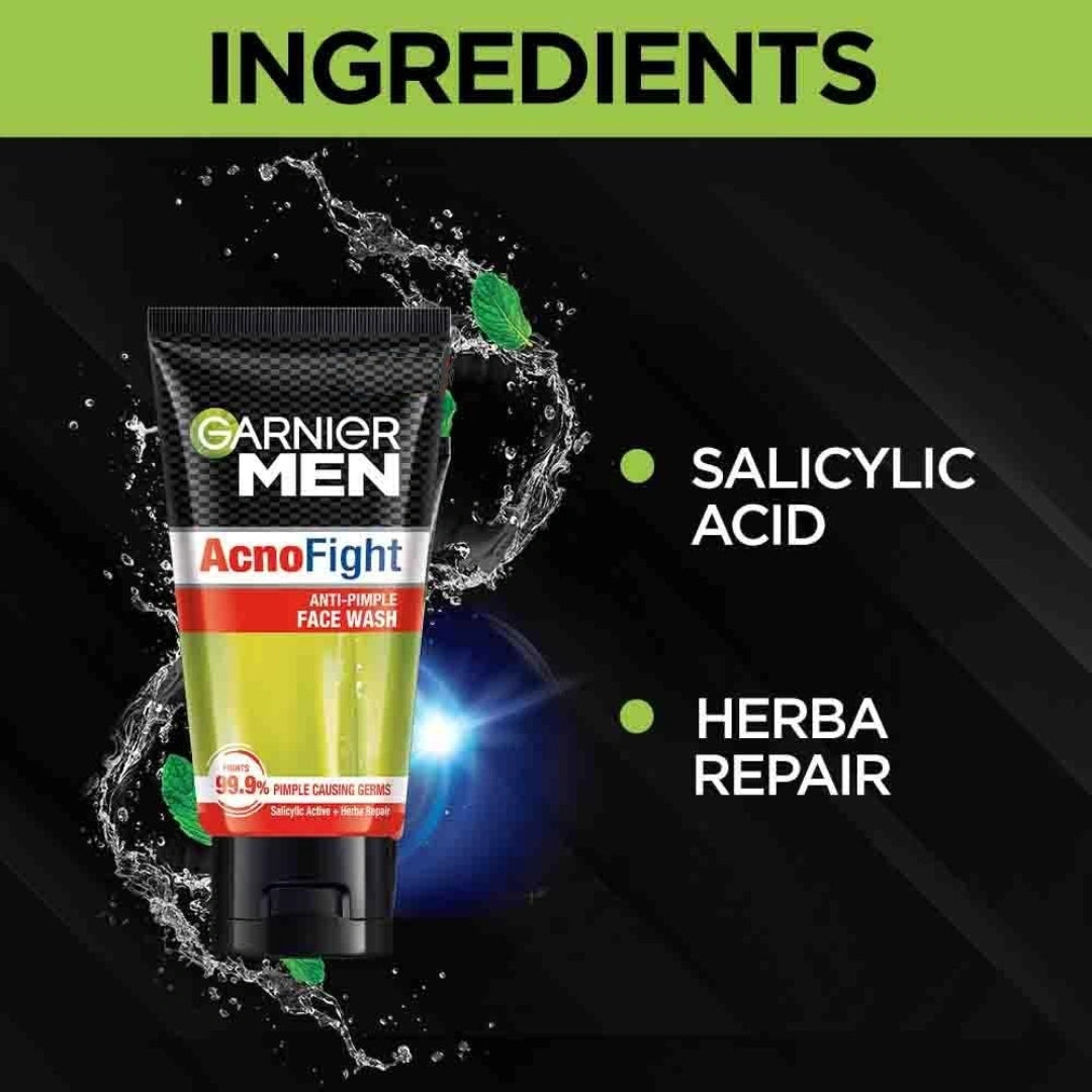 Garnier Acno Fight Face Wash for Men, 50g (Pack of 3)