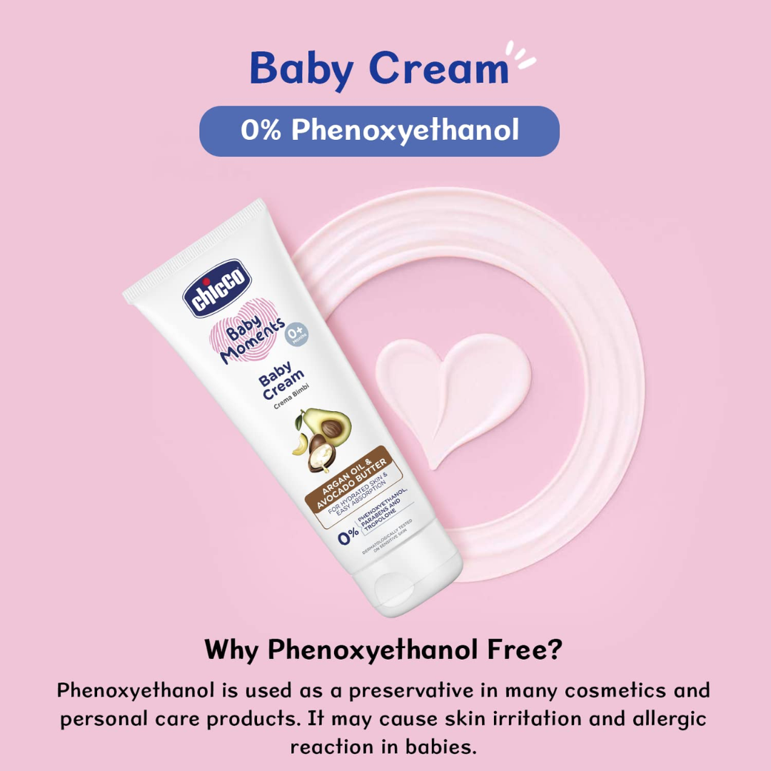 Chicco Baby Moments Baby Cream for Babies with Argan Oil & Avocado Butter, 50g (pack of 2)