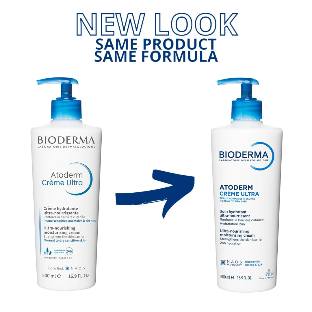 Bioderma Atoderm Creme Ultra-Nourishing - Moisturizer For Normal To Sensitive Dry Skin, (500ml)