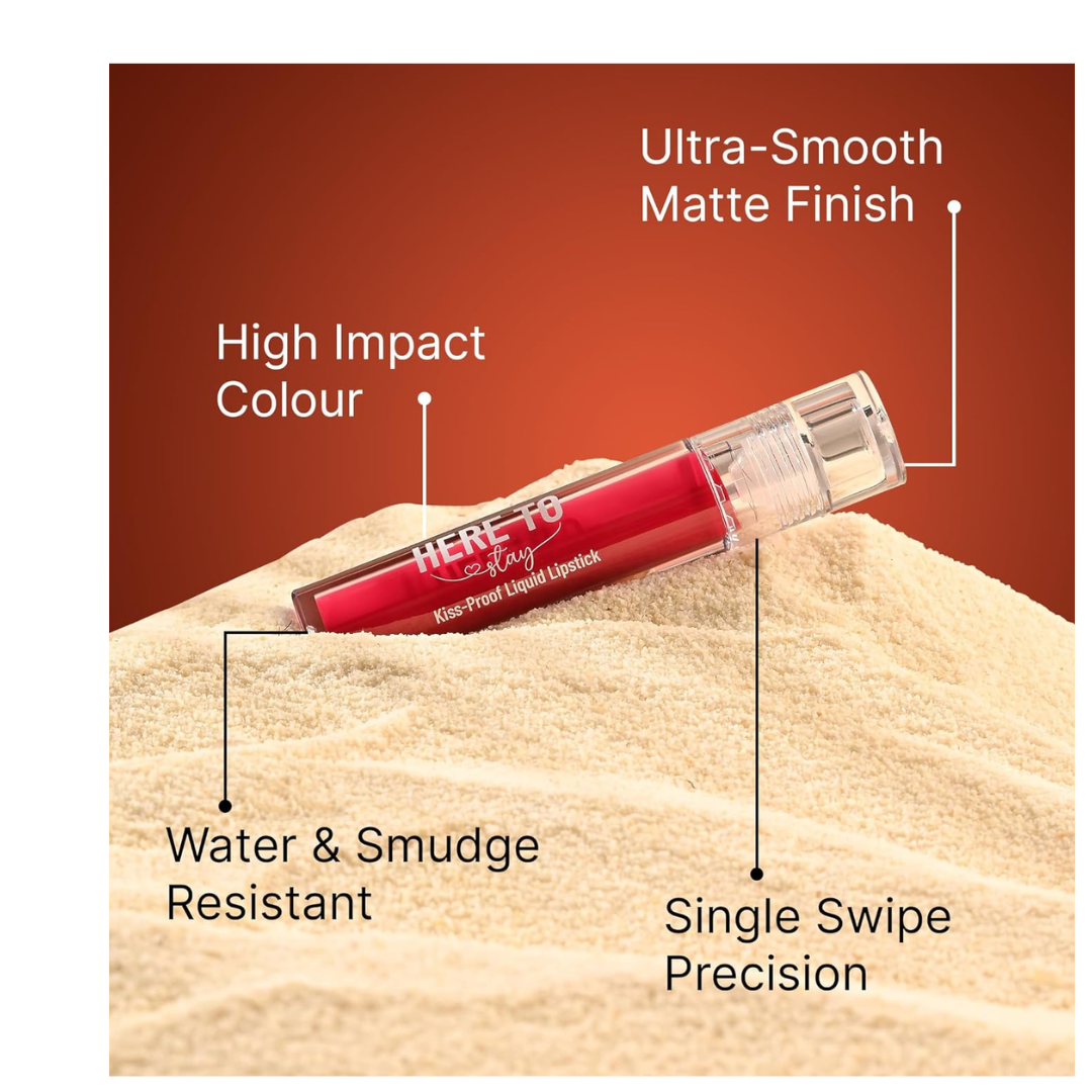 Swiss Beauty Select Here To Stay Liquid Matte Lipstick with Kiss-Proof Formula | Infused with Vitamin E | Non-Transfer, Smudgeproof | 12-18 Hrs Stay | Shade - Shocking Pink, 3ml |