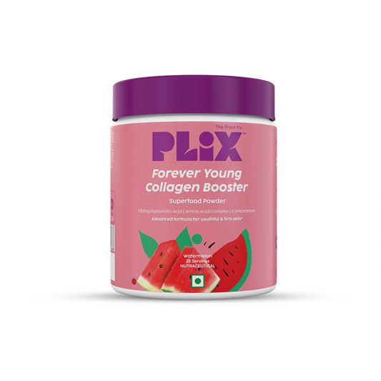 PLIX - THE PLANT FIX Collagen Supplement Powder Watermelon Flavor To Support Skin Elasticity,Firmness & Youthful Glow,100% Plant-based With Hyaluronic Acid
