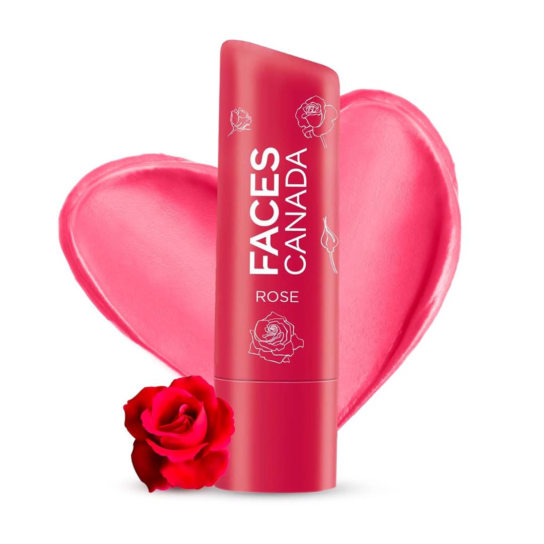 FACESCANADA Color Lip Balm , 4.5g | Red Tint | 12HR Moisture | SPF 15 | Shea Butter, Vitamin C & E Enriched | Hydrating & Nourishing For Dry Chapped Lips | Softens Lips pack of 1