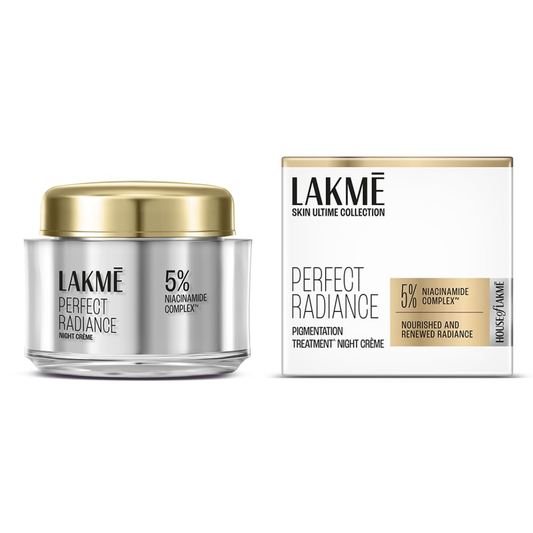 Lakme Perfect Radiance Night Cream 50g with Niacinamide to target pigmentation, night moisturiser