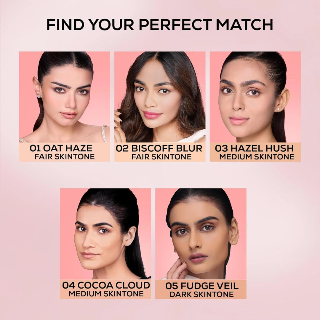 RENEE Bollywood Filter Blurring Matte Finish Liquid Foundation -( Hazel Hush 03 )  | Lightweight, Full Coverage | Blurs Pores, Evens Skin Tone, Hydrates | With Hyaluronic Acid & Niacinamide | 30 ml