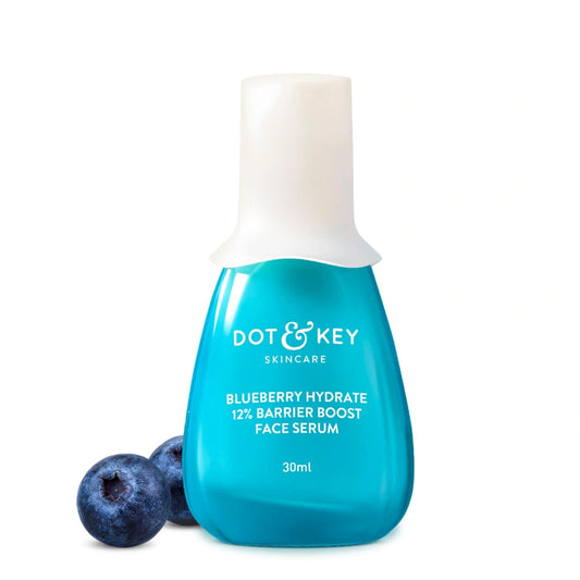 Dot & Key Blueberry Hydrate 12% Barrier Boost Serum with 7 Ceramides | Niacinamide & Hyaluronic Acid, Reduces Dark Spots, Brightens Skin, Provides Intense Hydration & Repairs Skin Barrier | 30ml