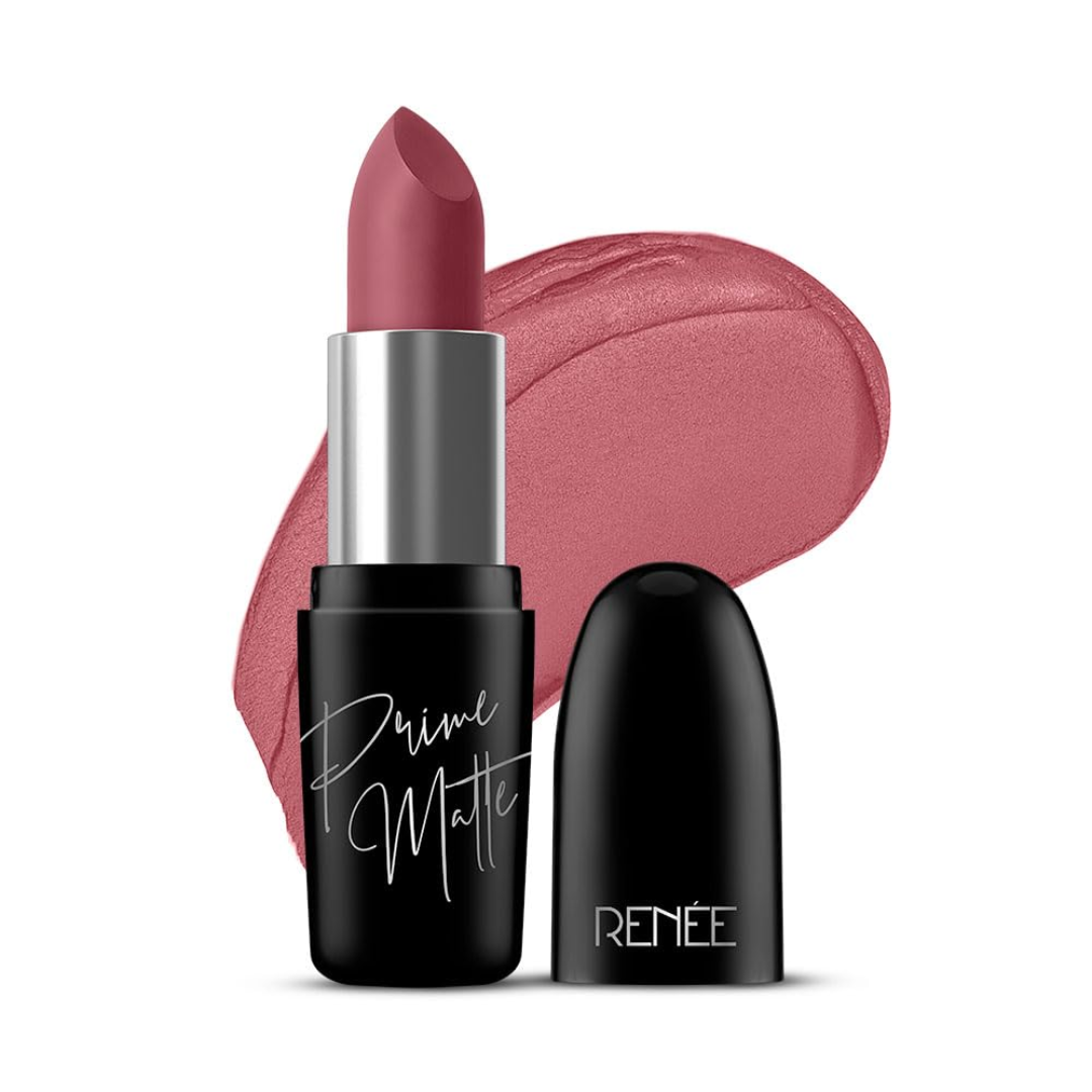 RENEE Prime Matte Lipstick Lightweight & Long-Lasting Formula, Creamy Matte Finish, One Swipe Application, Non-Drying, Vitamin E Infused...
