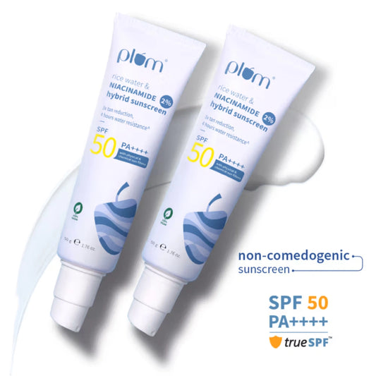 Plum 2% Niacinamide Sunscreen SPF 50 PA+++ (Pack Of 2)