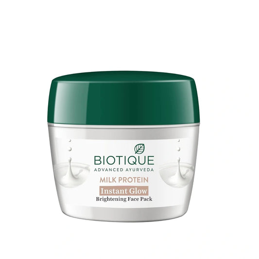 Biotique Milk Protein Instant Glow Brightening Face Pack For All Skin Types, 175gm