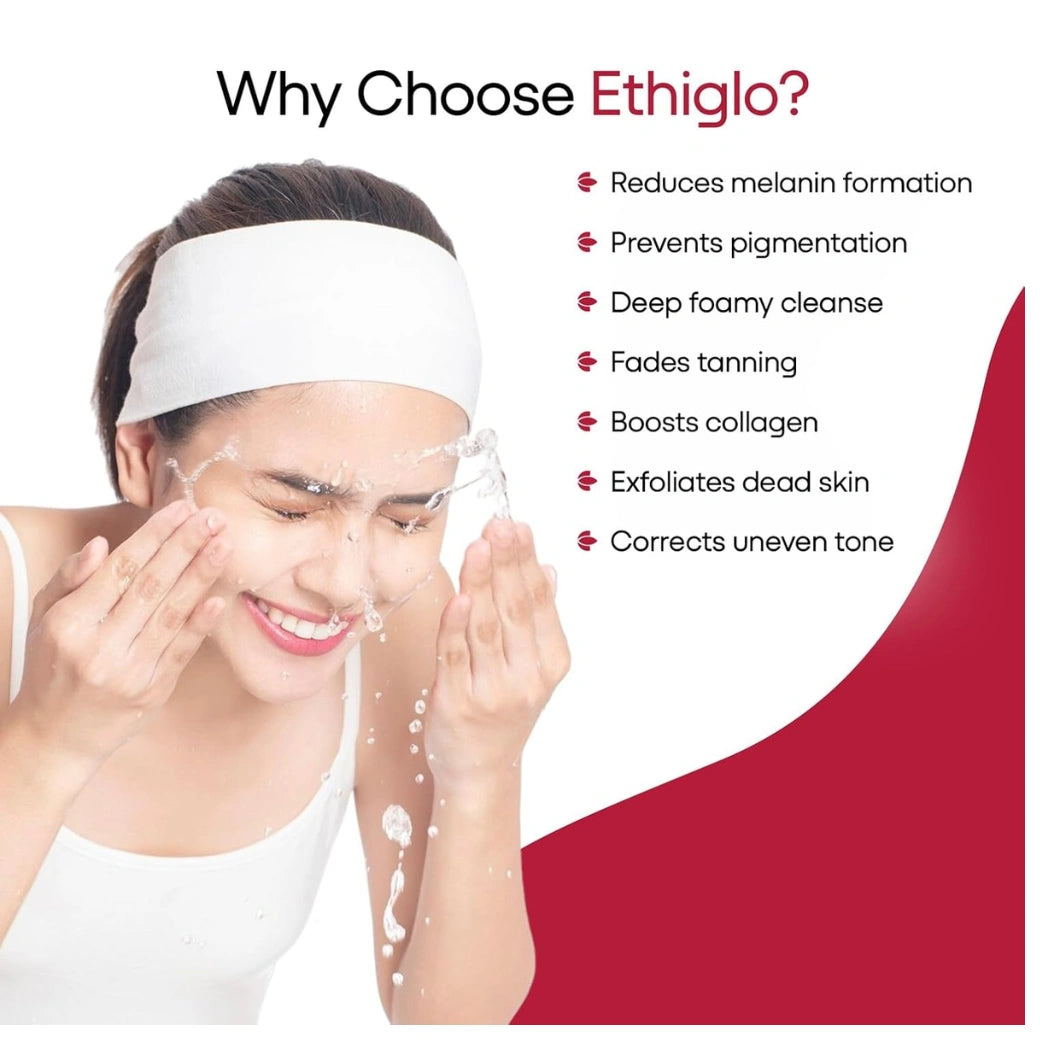 Ethiglo Deep Cleansing Facial Foam Face Wash Suitable for All Skin Types | Pack of 1 (70ml)