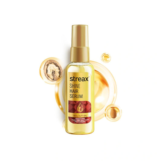 Streax Hair Serum 45 ml, Hair serum for Dry & Frizzy Hair,for Women & Men, for Curly Hair, Wavy Hair, Straight Hair, Silk & Shine Vitalised with Walnut Oil ( pack of 3 )