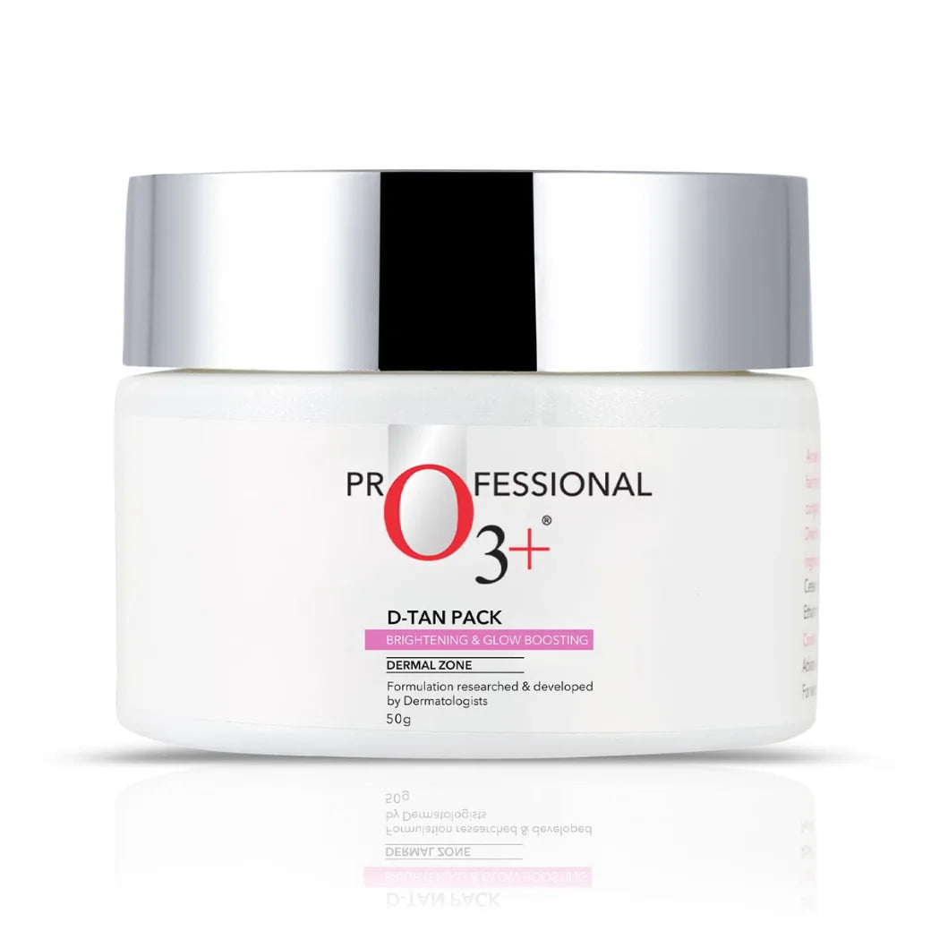O3+ D-TAN Pack for Instant Tan Removal & Sun Damage Protection Infused with Mint and Eucalyptus Oil Ideal for All Skin Types - 50g