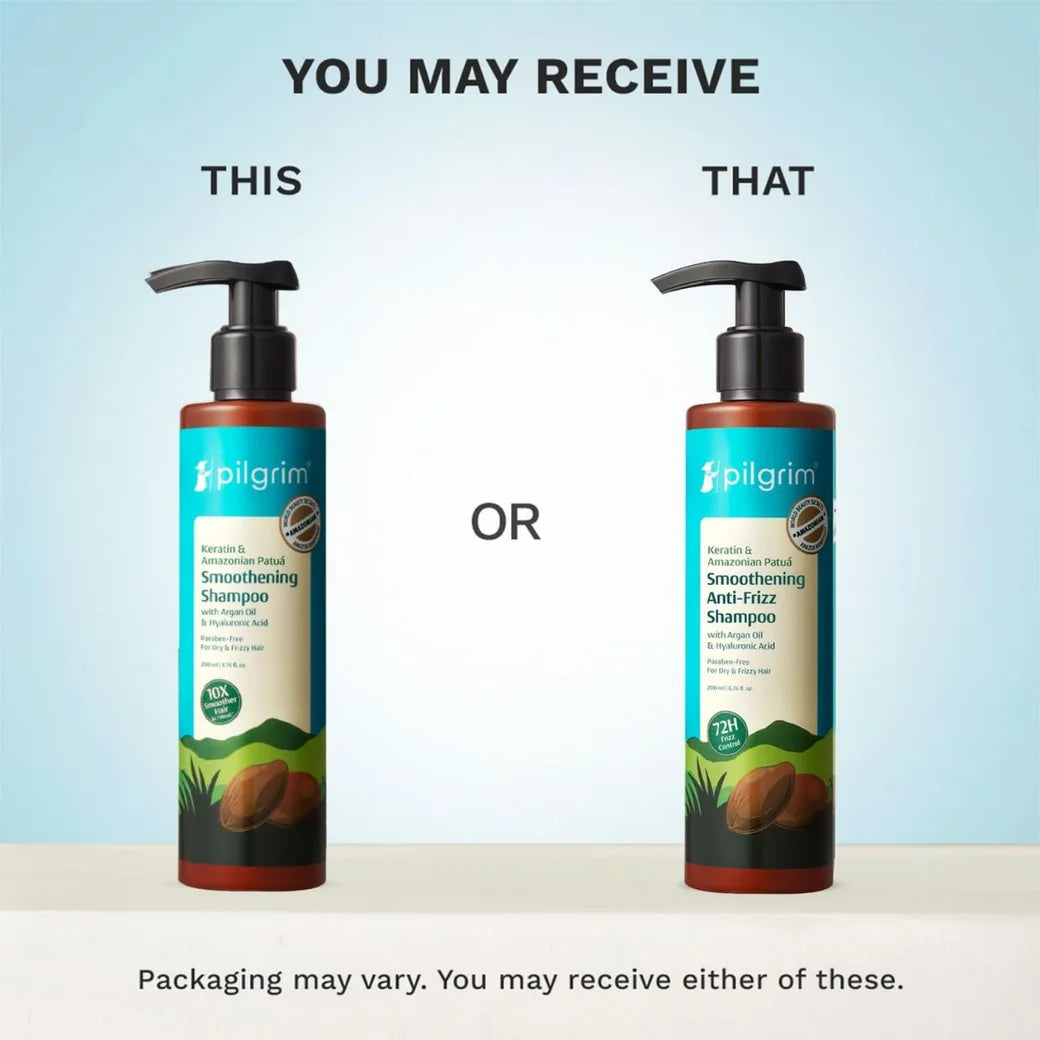 Pilgrim Patuá & Keratin Hair SMOOTHENING SHAMPOO for Dry & Frizzy hair | Sulphate & Paraben free shampoo for Women & Men | Hair Smoothening & healthy scalp | 200 ml
