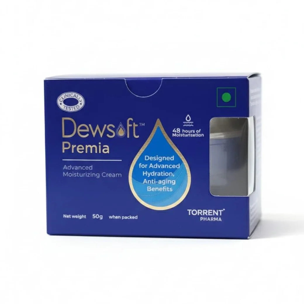 Dewsoft Premia, Advanced Moisturizing Cream. Delivers Anti-aging Benefits (50gm)