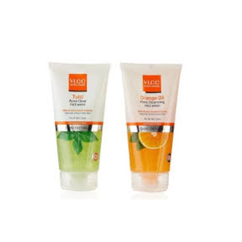 VLCC Combo kit of Orange Oil Face Wash (150ml) & Tulsi Face Wash (150ml) (Pack of 2)
