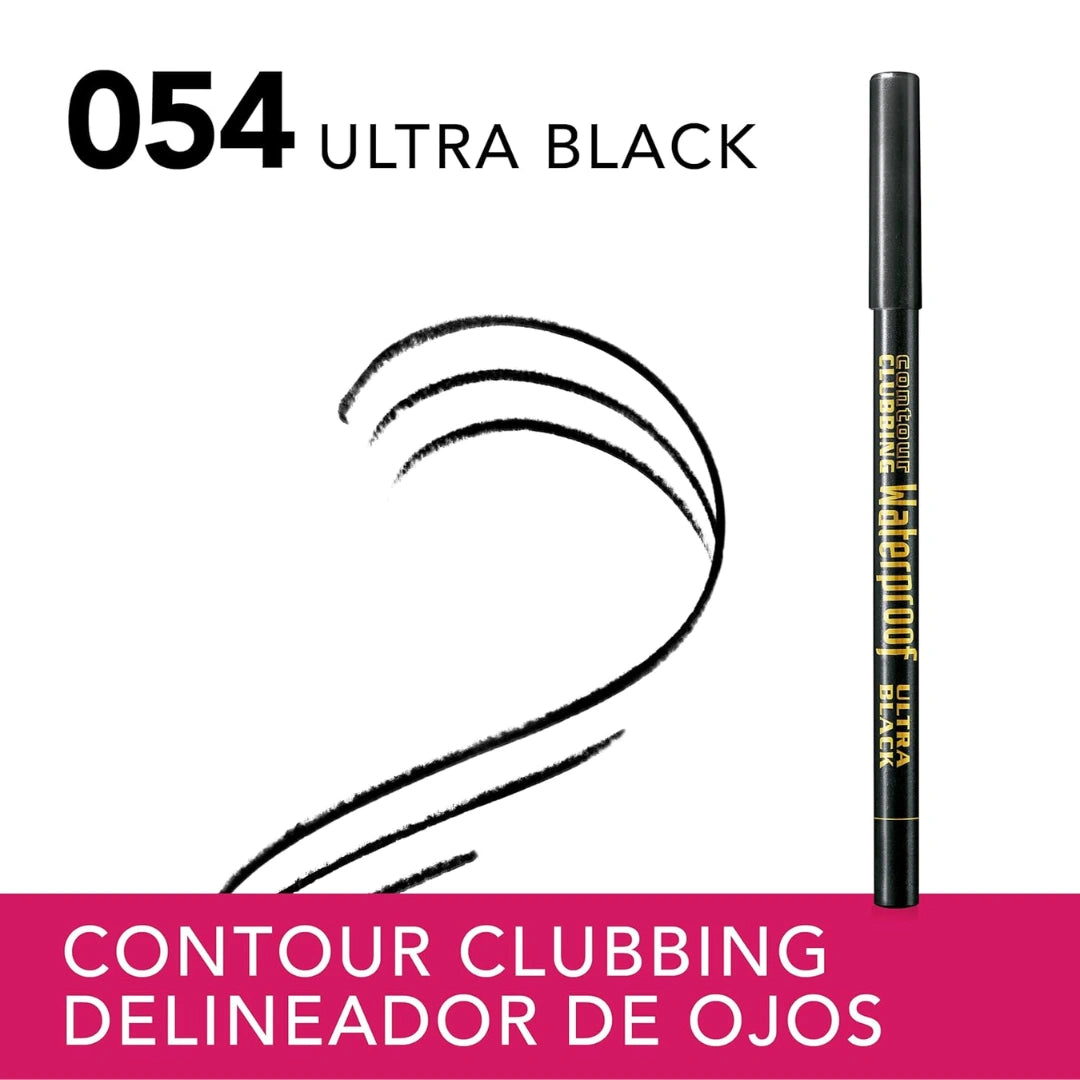 Bourjois Contour Clubbing Waterproof Eye Pencil Eyeliner and Eyeshadow 54 Ultra Black, 1.2g