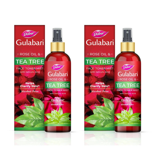 Dabur Gulabari Rose Oil & Tea Tree Face Toner Mist & Rosewater with Salicylic Acid - 100ml