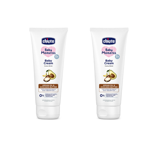 Chicco Baby Moments Baby Cream for Babies with Argan Oil & Avocado Butter, 50g (pack of 2)