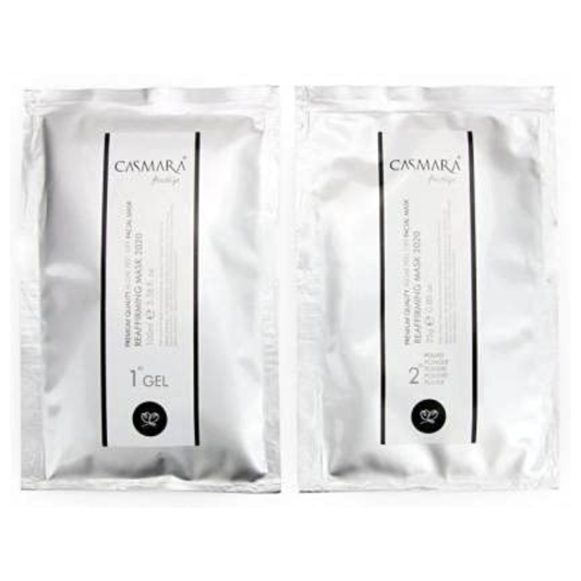 Casmara Prestige Reaffirming Mask 2020 Algae Peel off Facial Mask (Set Of 1 Gel and 1 Powder) 125 gm & Mixing Bowl +Face Pack Brush Combo