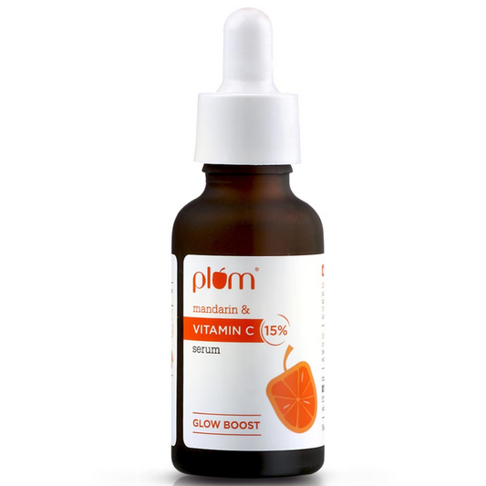Plum 15% Vitamin C Serum for Glowing Skin | for Oily, Dry & Combination Skin | Reduce Pigmentation & Dark Spot |with Mandarin | Non-Irritating, Hydrating & Soothing | Face Serum for Men & Women | 30ml