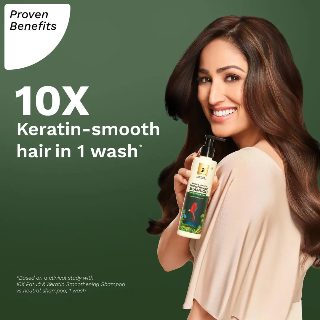Pilgrim Patua & 10X Keratin Smoothening Shampoo For Dry & Frizzy Hair (200ml)