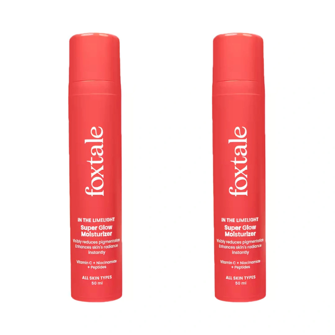 Foxtale Super Glow Moisturiser With 4% VitC-Niacinamide Complex For Brighter Skin (50ml) (pack of 2)