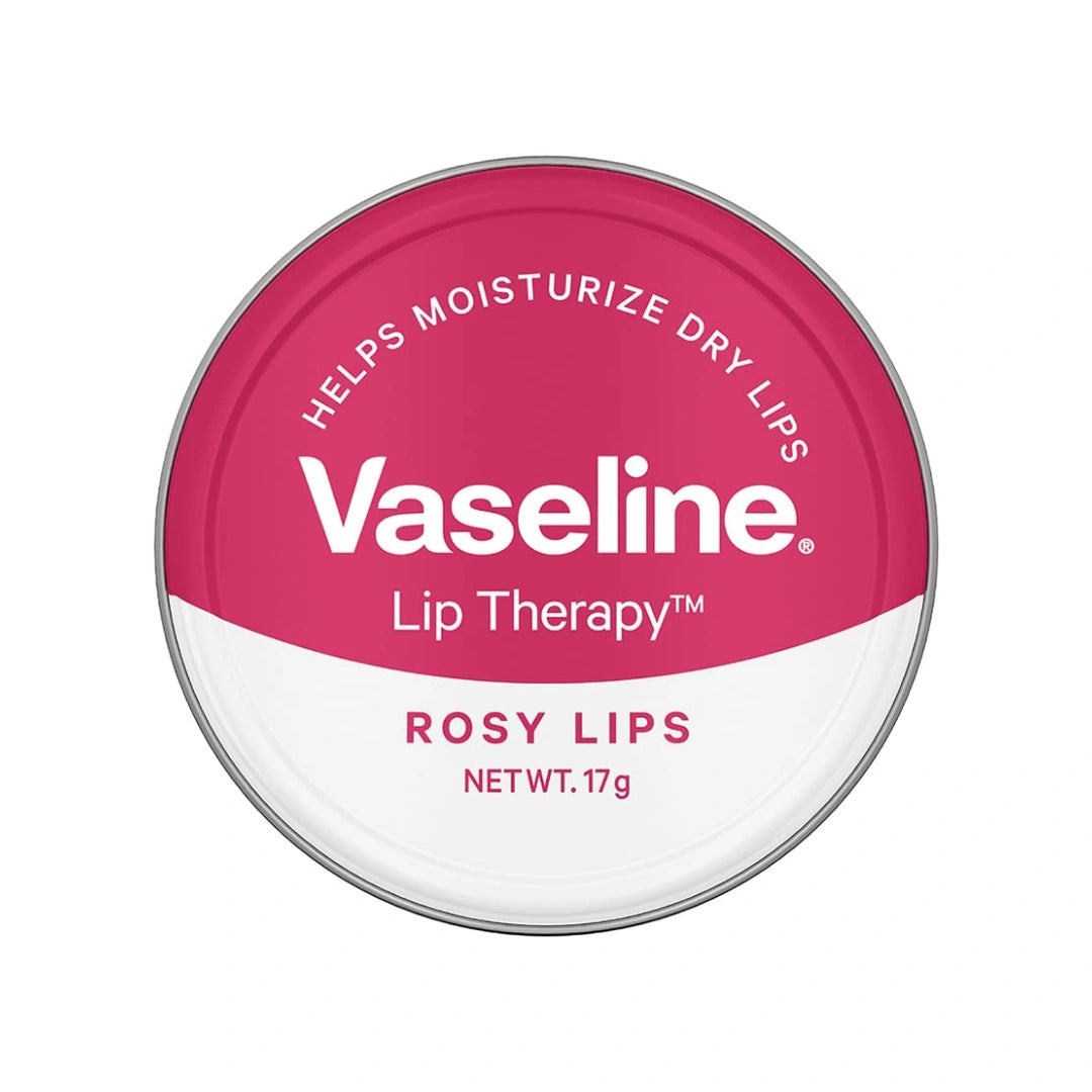 Vaseline Lip Tins Rosy Lips, 17 g | Provides Hydration, Sheer Pink Tint & Glossy Shine