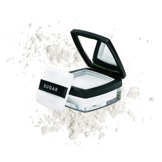 SUGAR Cosmetics All Set To Go Translucent Powder For Face | Setting Loose Powder For Face | Lightweight & Long Lasting | Matte Finish | Lasts Upto 8 Hrs | 7Gm, Whit