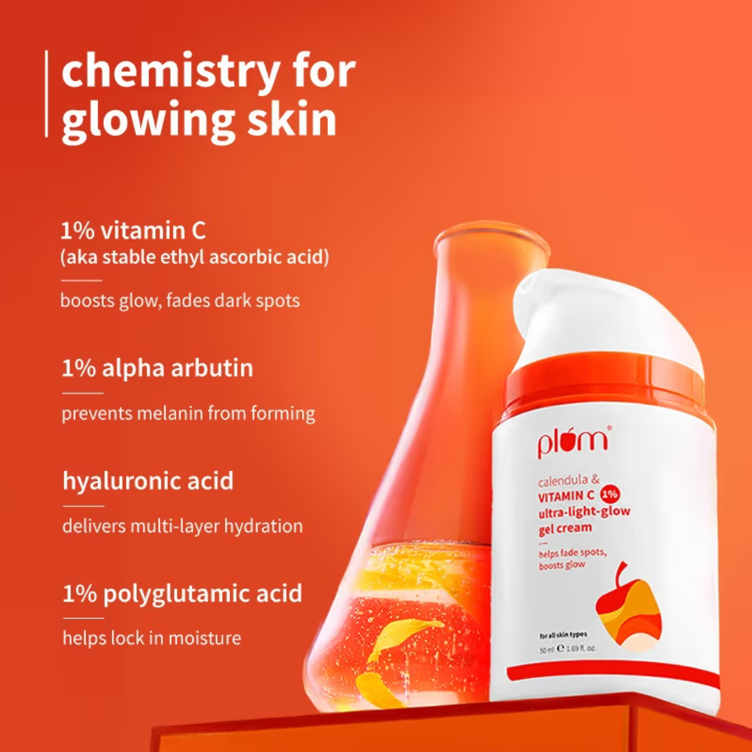 Plum 1% Vitamin C Ultra-Light-Glow Boosting Gel Cream (50ml)