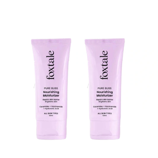 Foxtale Nourishing Ceramide Face Moisturizer with Niacinamide,  All Skin Types, 50 ml (pack of 2)