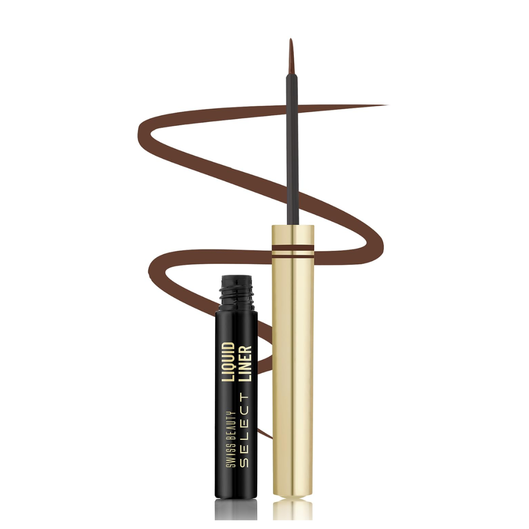 SWISS BEAUTY Select Here To Stay Semi-Matte Liquid Waterproof Eyeliner | With Precise & Pointed Tip | Smudge-Proof, Transfer- Proof | Shade- Wanderlust Blue| 3ml |