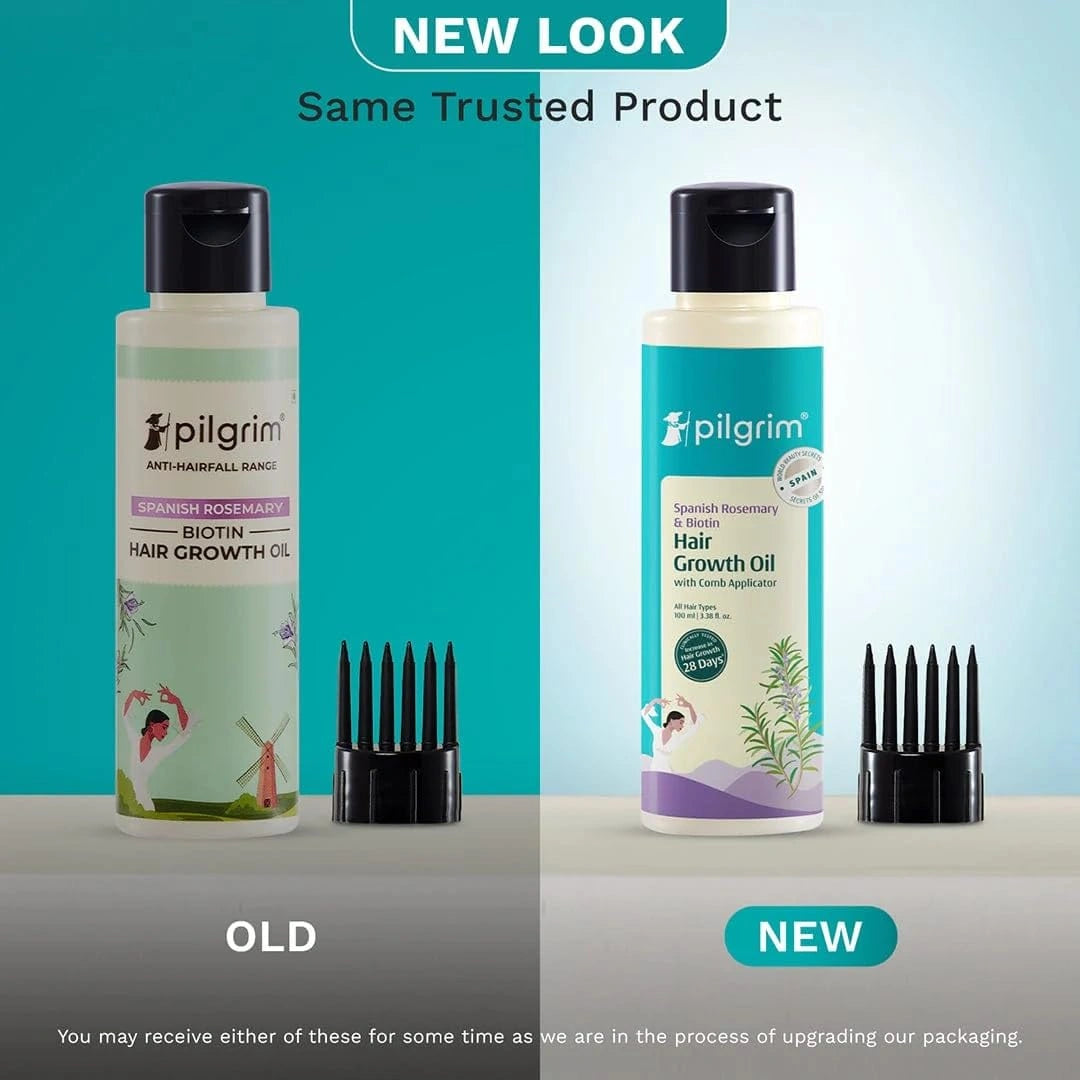 Pilgrim Spanish Rosemary & Biotin HairGrowth Oil to Control Hair Fall & Strengthens Hair 100ml