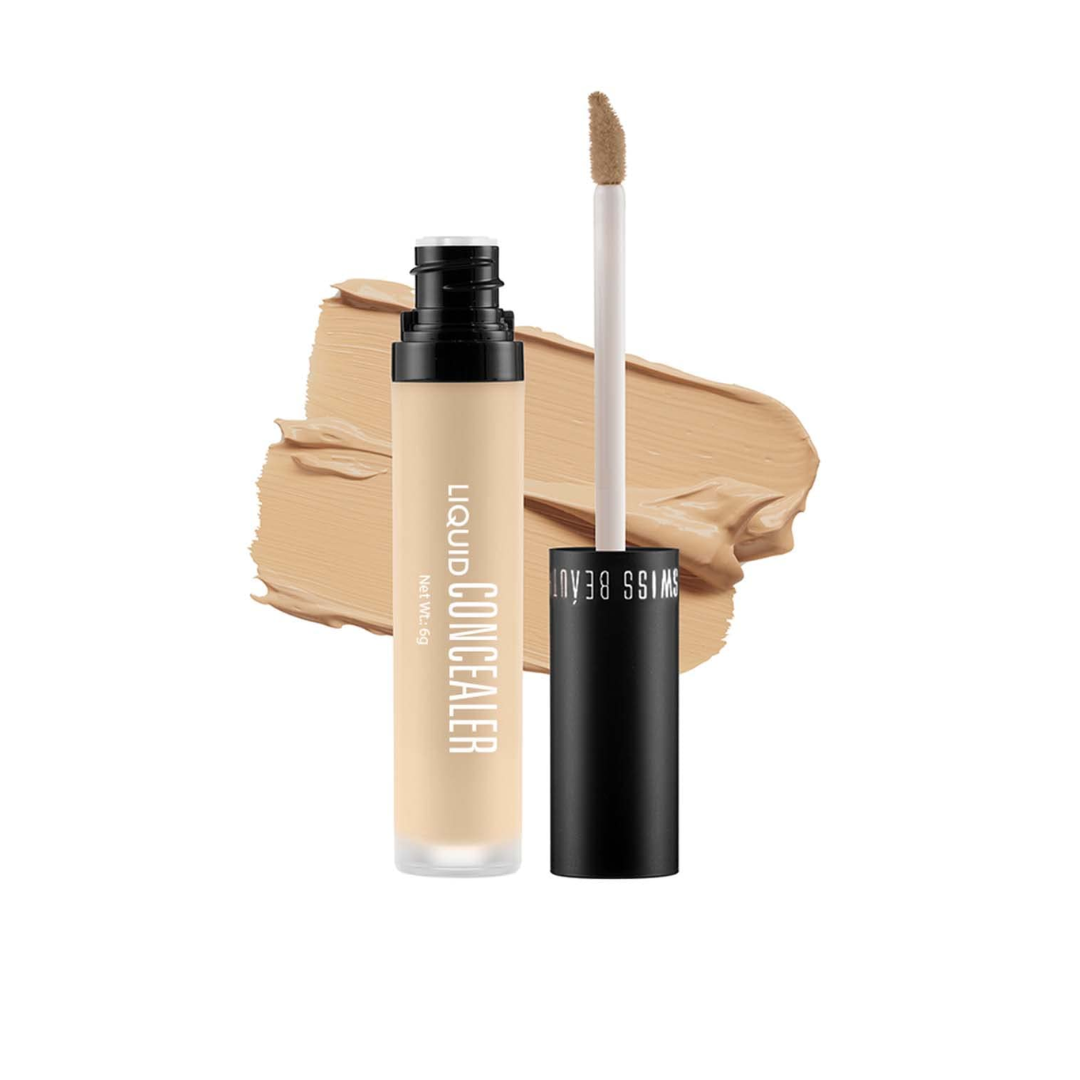 Swiss Beauty Liquid Light Weight Concealer With Full Coverage |Easily Blendable Concealer For Face Makeup With Matte Finish | Shade- Sand-Sable, 6g