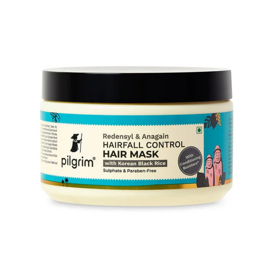 Pilgrim Redensyl & Anagain Hairfall Control Hair Mask with Black Korean Rice 200gm | Reduces Hair Loss Boost Hair Growth and Thickness| For Men & Women | Sulphate and Paraben Free |