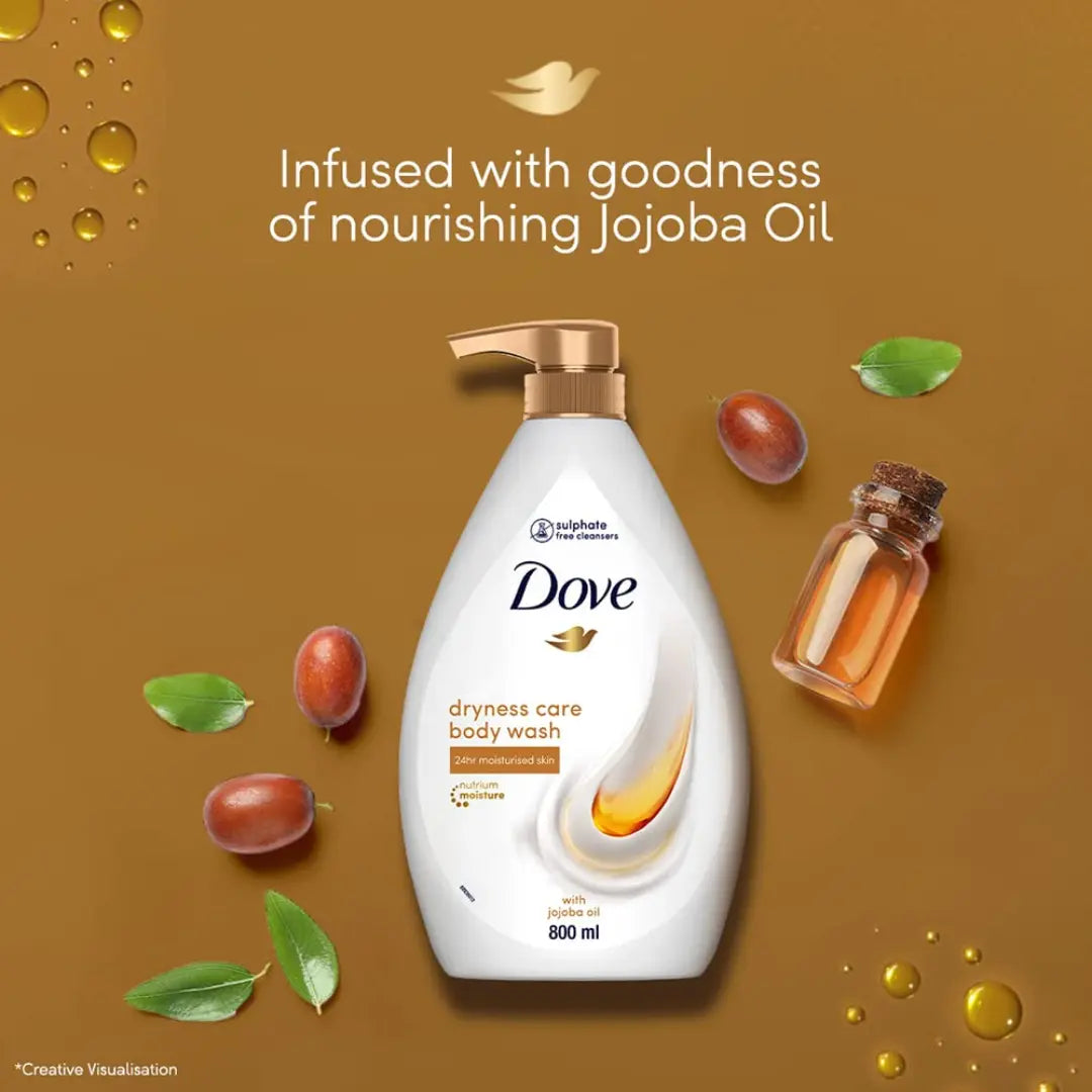 Dove Dryness Care Body Wash With Jojoba Oil (800ml)