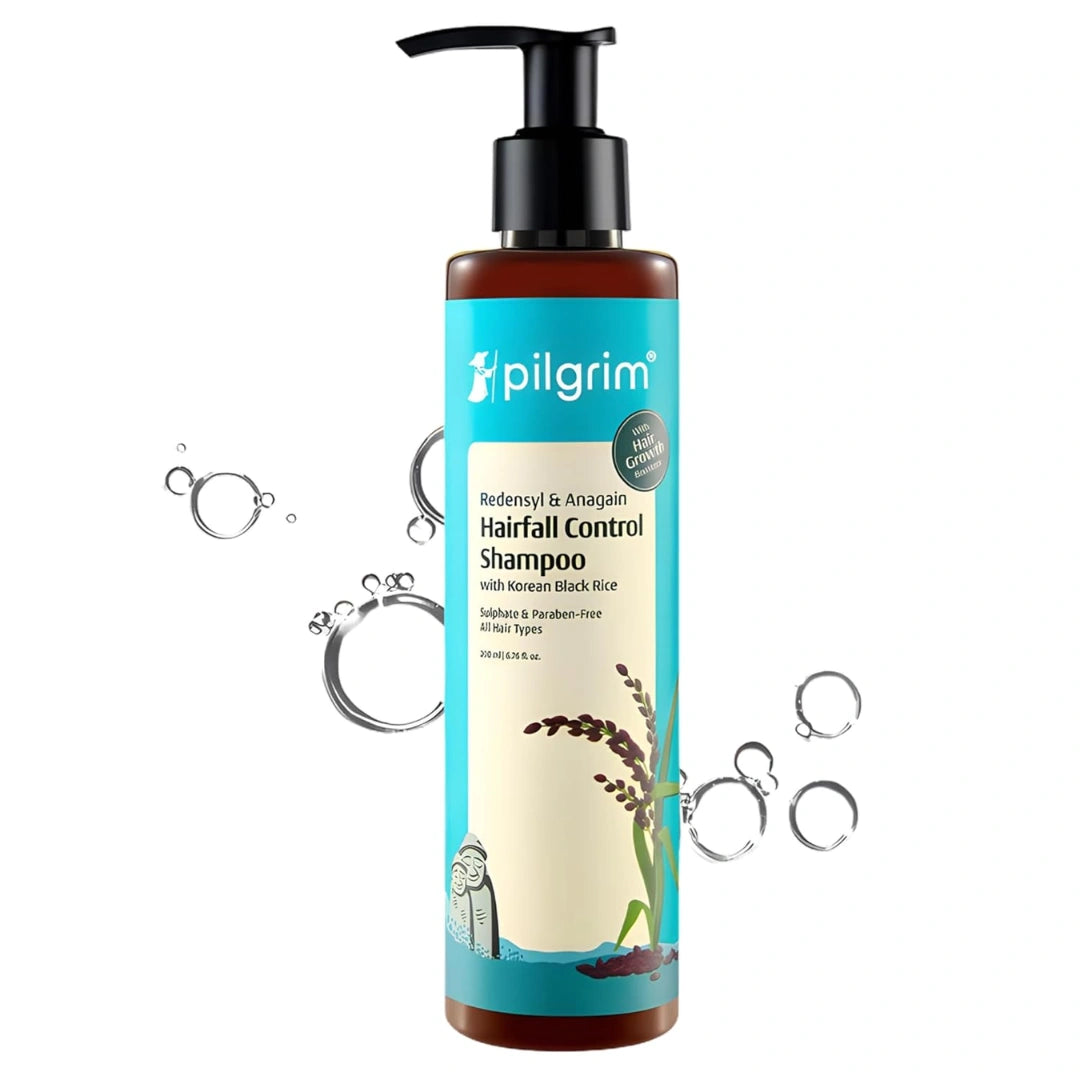 Pilgrim Redensyl & Anagain Hairfall Control Shampoo with Korean Black Rice 200ml
