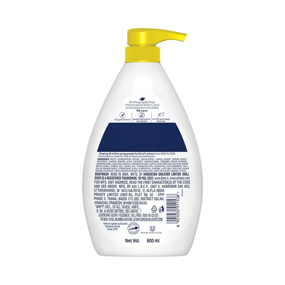 Dove Energising Body Wash With Lemon Scent And Vitamin C