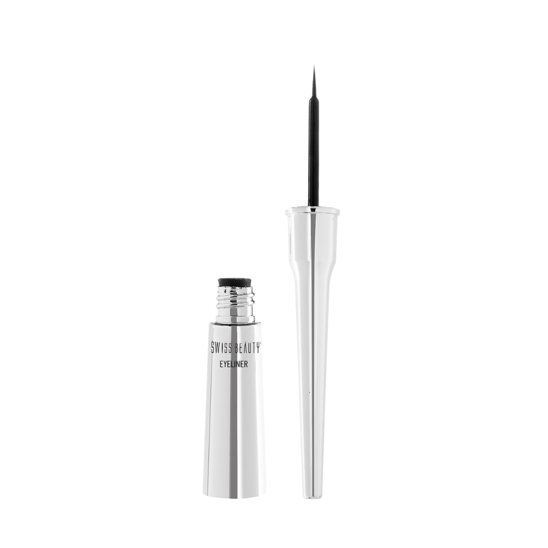 SWISS BEAUTY Eyeliner, Eye MakeUp, Black, 4ml