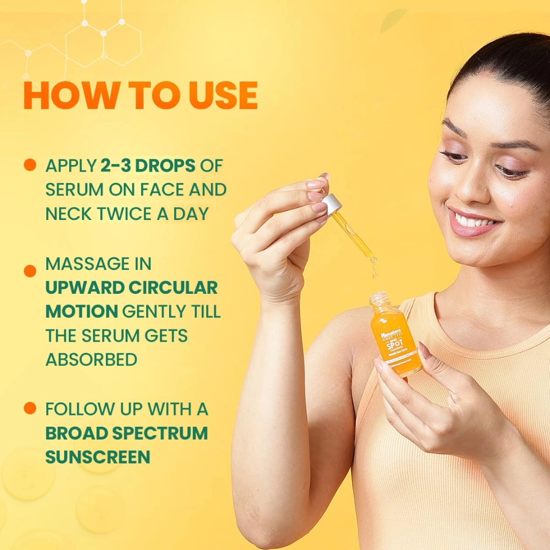 Himalaya Dark Spot Clearing Turmeric Face Serum for glowing skin | with Niacinamide, Glycolic acid & Organically sourced Turmeric | Reduces Dark Spots from Day 7 for Glowing skin | 30ml