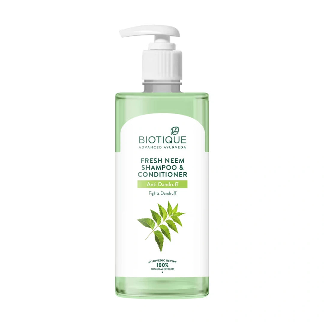 Biotique Fresh Neem Anti-Dandruff Shampoo & Conditioner (500ml)