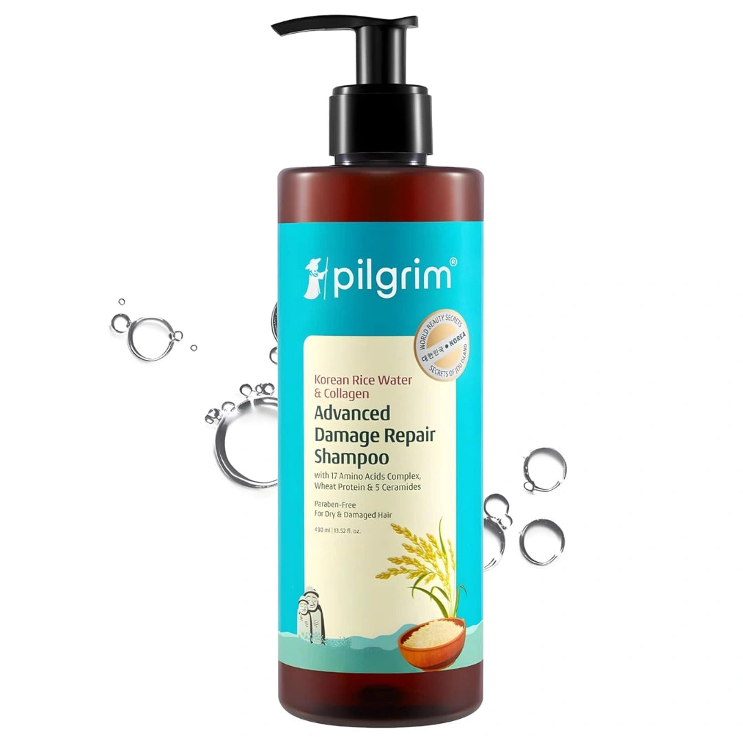 Pilgrim Korean Rice Water & Collagen Advanced Damage Repair Shampoo - 400ml