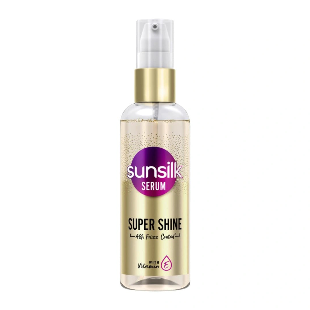 Sunsilk Super Shine Hair Serum For Dry frizzy Hair, Vitamin E Nourishment, 48 hour frizz free, non-sticky, 100ml