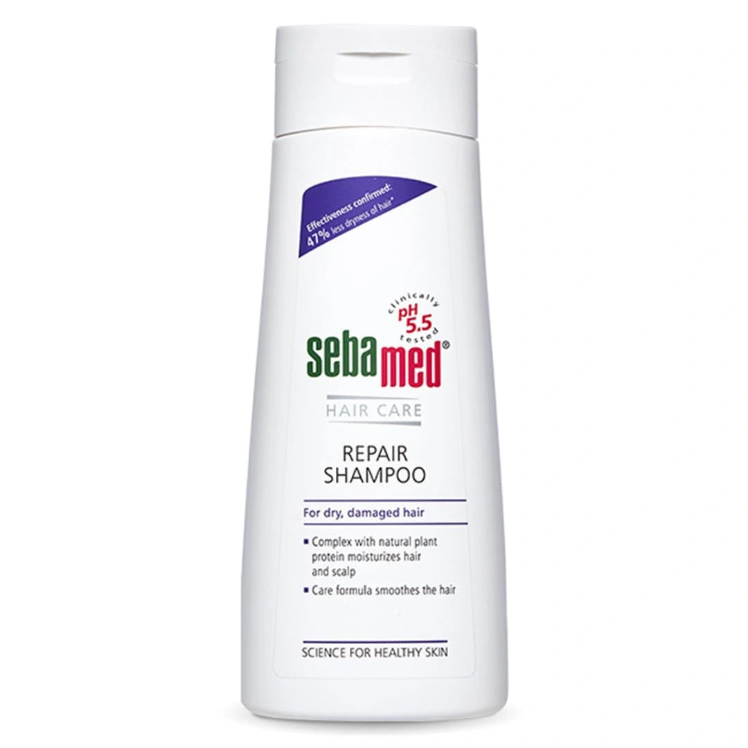 Sebamed Hair Repair Shampoo | pH5.5 I 47% less hair-dryness confirmed 200 ml