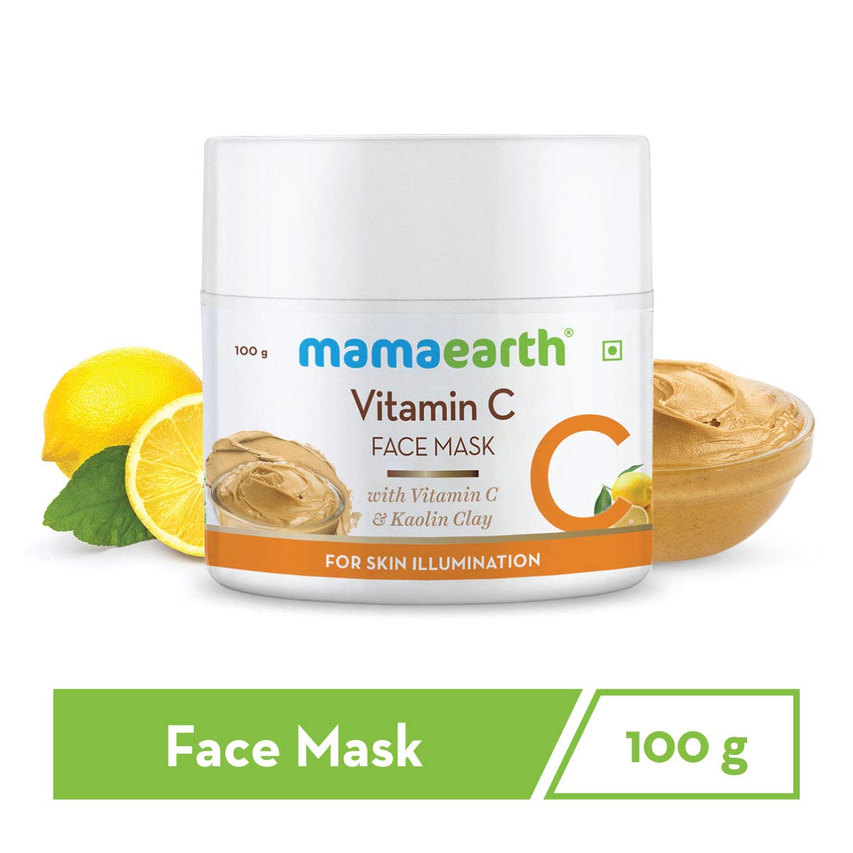 Mamaearth Vitamin C Face Mask with Vitamin C and Kaolin Clay for Skin Illumination (100 g)