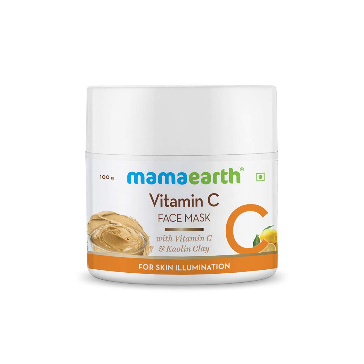 Mamaearth Vitamin C Face Mask with Vitamin C and Kaolin Clay for Skin Illumination (100 g)