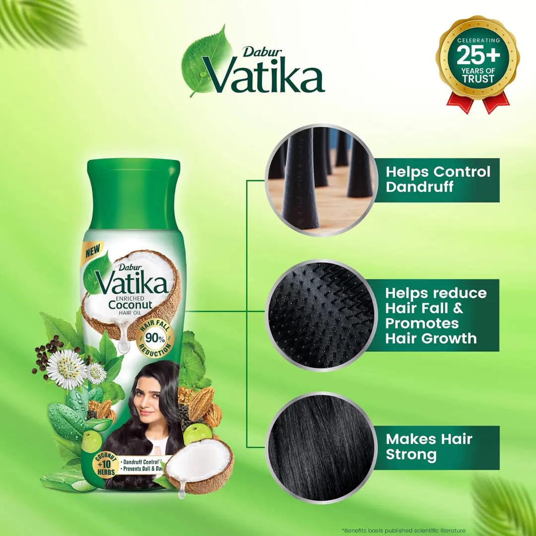 Dabur Vatika Enriched Coconut Hair Oil  (300ml)