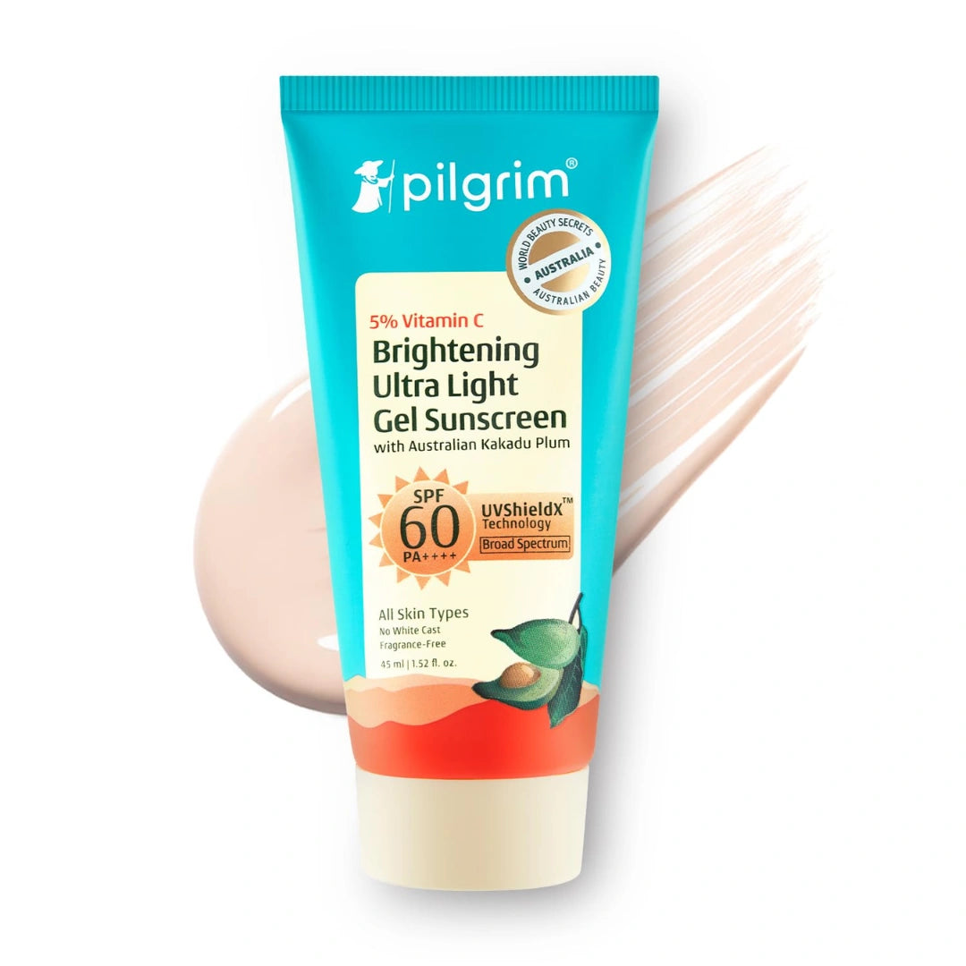 Pilgrim 5% Vitamin C Brightening Ultra Light Gel Sunscreen SPF 60 PA++++ (45ml)