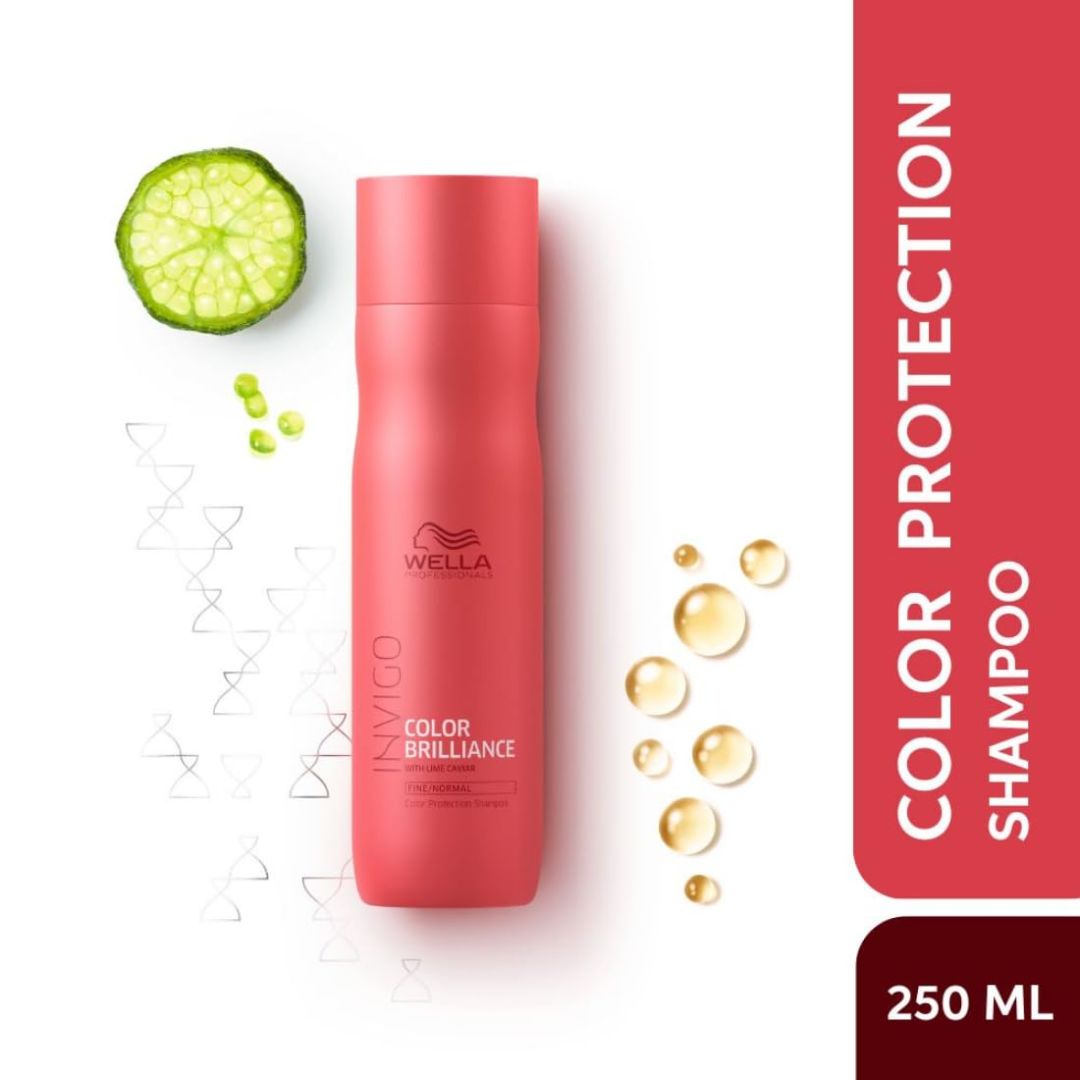 Wella Invigo Color Brilliance with Lime caviar, color protection shampoo(250ml)