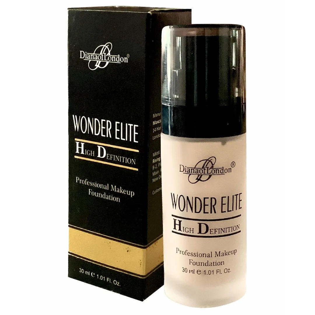 DIANA OF LONDON WONDER ELITE HIGH DEFINITION PROFESSIONAL MAKEUP FOUNDATION - HD-102 TRUE NUDE 30 ML