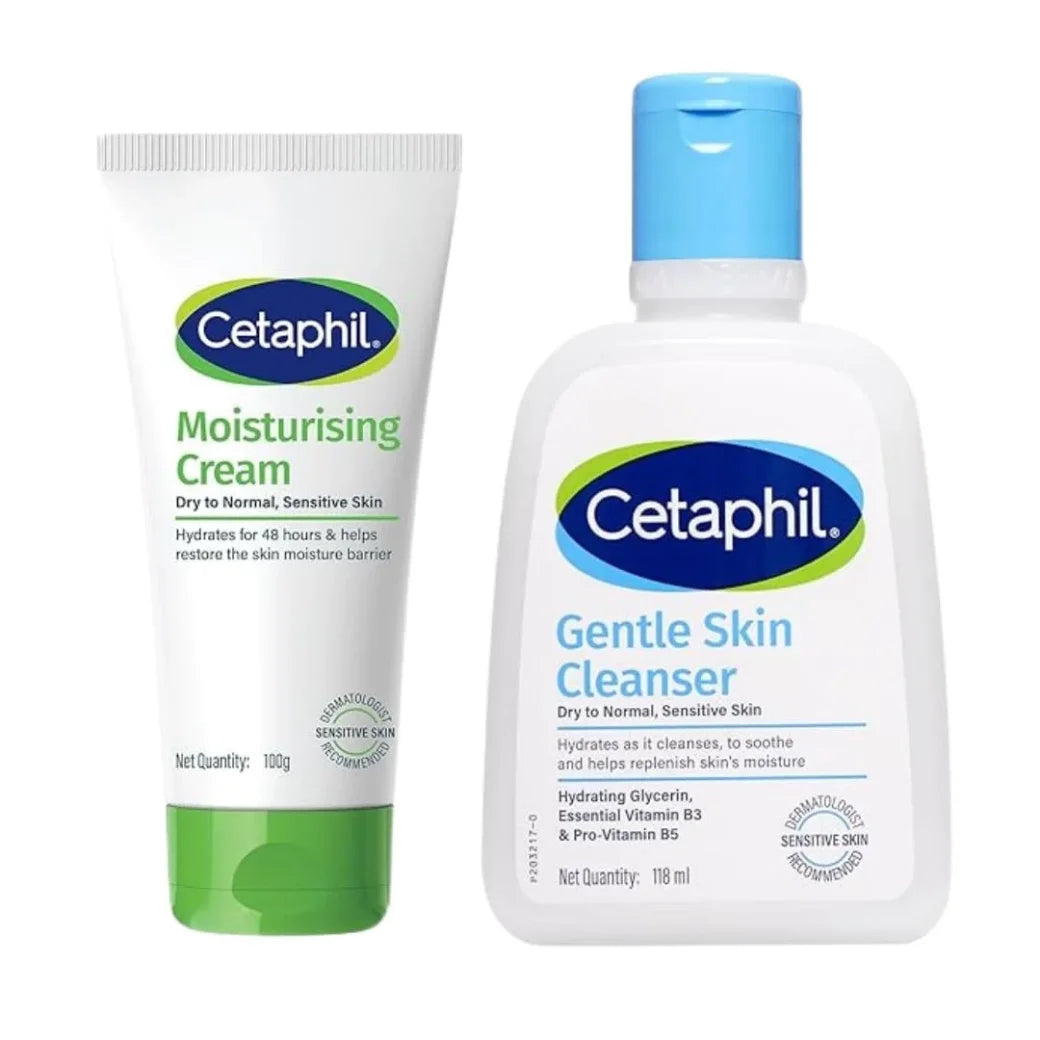 Cetaphil Gentle Skin Cleanser 125 Ml & Moisturising Cream 100Gm