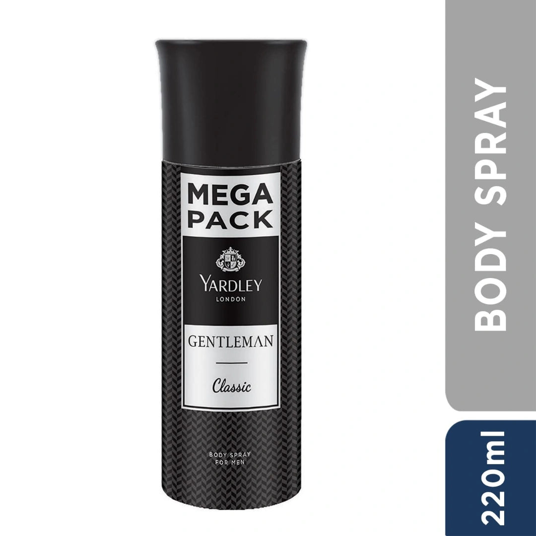 Yardley London Gentleman Classic Deo Body Spray for Men - 220ml (Pack of 3)